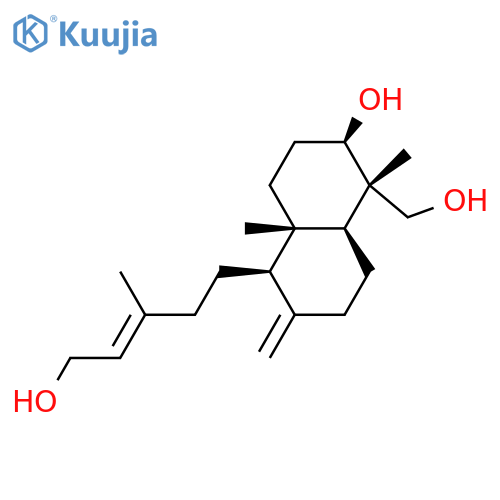 ent-Labda-8(17),13E-diene-3beta,15,18-triol structure