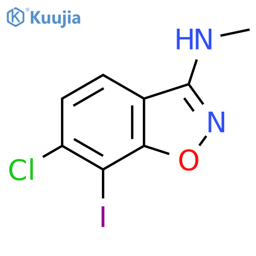 1,2-Benzisoxazol-3-amine, 6-chloro-7-iodo-N-methyl- structure