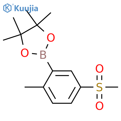 4,4,5,5-Tetramethyl-2-(2-methyl-5-(methylsulfonyl)phenyl)-1,3,2-dioxaborolane structure