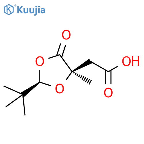 (2R,4R)-(2-tert-Butyl-4-methyl-5-oxo-[1,3]dioxolan-4-yl)-acetic acid structure