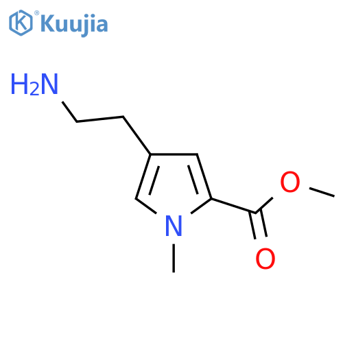 methyl 4-(2-aminoethyl)-1-methyl-1H-pyrrole-2-carboxylate structure