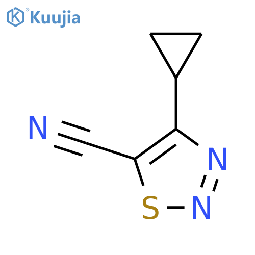 4-Cyclopropyl-1,2,3-thiadiazole-5-carbonitrile structure