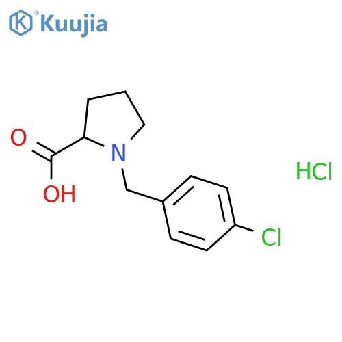 1-(4-CHLORO-BENZYL)-PYRROLIDINE-2-CARBOXYLIC ACID HYDROCHLORIDE structure