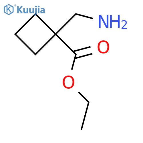 ethyl 1-(aminomethyl)cyclobutane-1-carboxylate structure