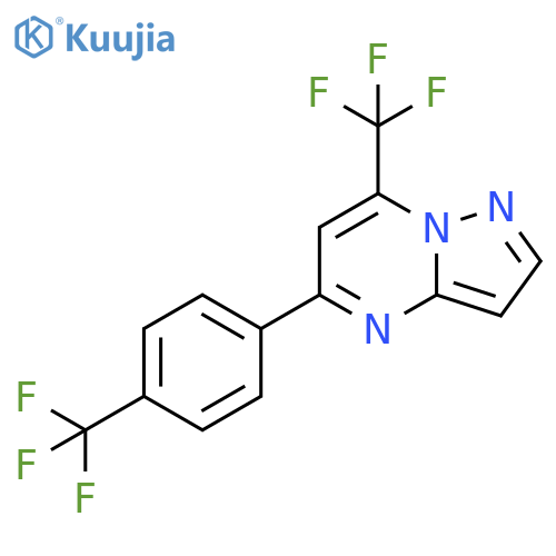 7-(Trifluoromethyl)-5-(4-(trifluoromethyl)phenyl)pyrazolo[1,5-a]pyrimidine structure