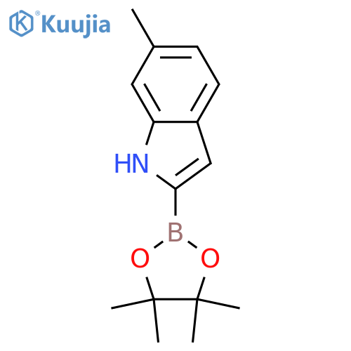 6-methyl-2-(4,4,5,5-tetramethyl-1,3,2-dioxaborolan-2-yl)-1H-indole structure