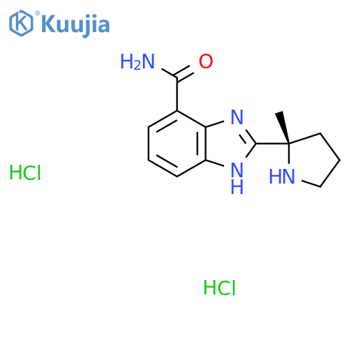 (S)-2-(2-Methylpyrrolidin-2-yl)-1H-benzo[d]imidazole-4-carboxamide dihydrochloride structure