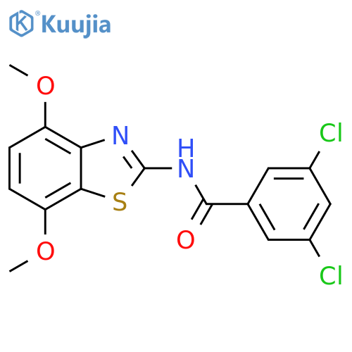 3,5-dichloro-N-(4,7-dimethoxy-1,3-benzothiazol-2-yl)benzamide structure