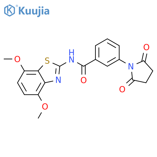 N-(4,7-dimethoxy-1,3-benzothiazol-2-yl)-3-(2,5-dioxopyrrolidin-1-yl)benzamide structure