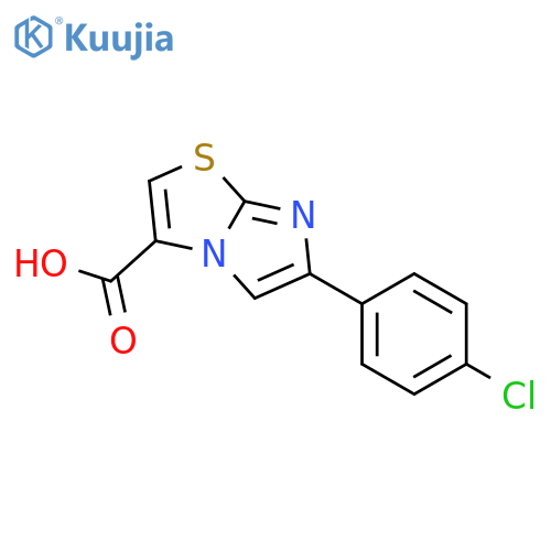 6-(4-Chlorophenyl)imidazo2,1-b1,3thiazole-3-carboxylic acid structure