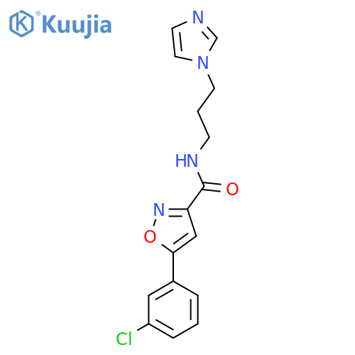 5-(3-Chlorophenyl)-N-[3-(1H-imidazol-1-yl)propyl]-3-isoxazolecarboxamide structure