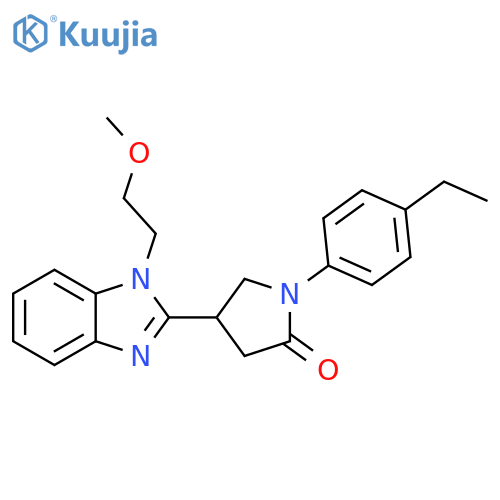 1-(4-ethylphenyl)-4-1-(2-methoxyethyl)-1H-1,3-benzodiazol-2-ylpyrrolidin-2-one structure