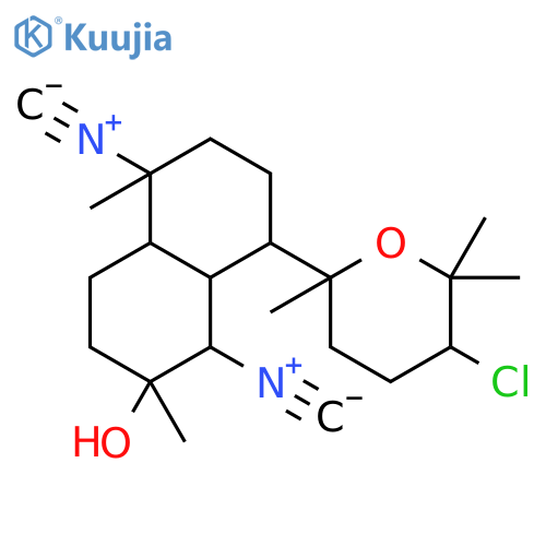 (1R,2R,4aS,5S,8S,8aS)-8-[(2R,5R)-5-chloro-2,6,6-trimethyltetrahydro-2H-pyran-2-yl]-1,5-diisocyano-2,5-dimethyldecahydronaphthalen-2-ol structure