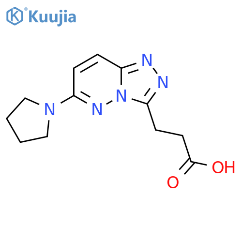 3-(6-(Pyrrolidin-1-yl)-[1,2,4]triazolo[4,3-b]pyridazin-3-yl)propanoic acid structure