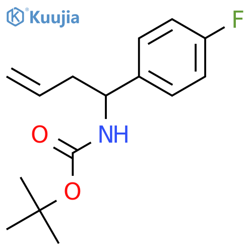 tert-Butyl (1-(4-fluorophenyl)but-3-en-1-yl)carbamate structure