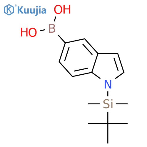 (1-(tert-Butyldimethylsilyl)-1H-indol-5-yl)boronic acid structure