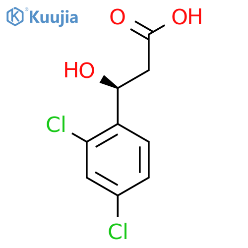 (3S)-3-(2,4-dichlorophenyl)-3-hydroxypropanoic acid structure