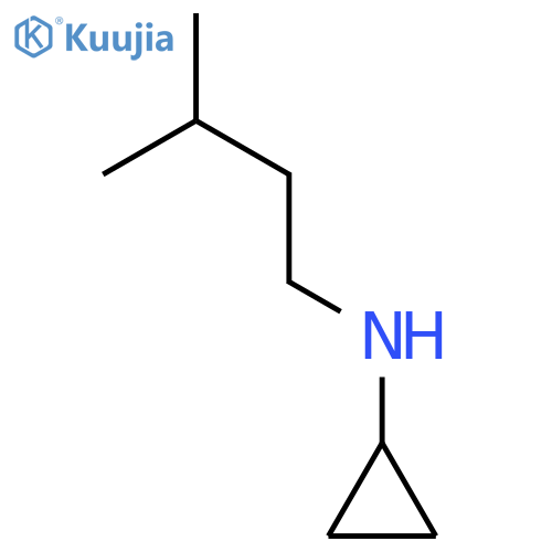 N-(3-methylbutyl)cyclopropanamine structure