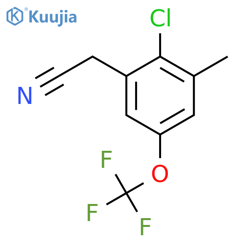 (2-Chloro-3-methyl-5-trifluoromethoxy-phenyl)-acetonitrile structure