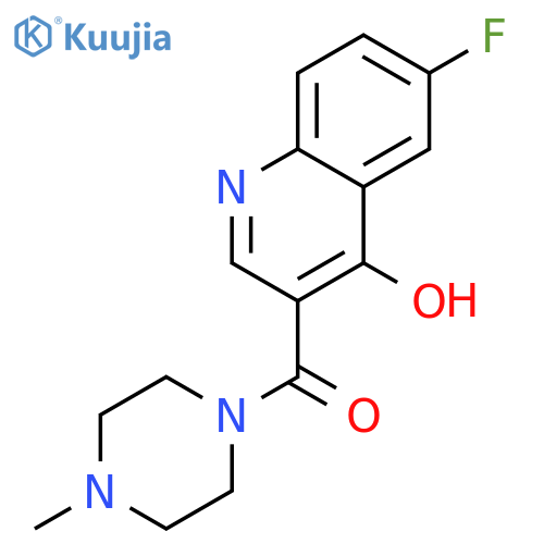 6-Fluoro-3-(4-methylpiperazin-1-yl)carbonylquinolin-4-ol structure