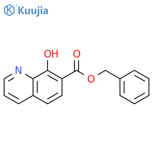 7-Quinolinecarboxylic acid, 8-hydroxy-, phenylmethyl ester structure