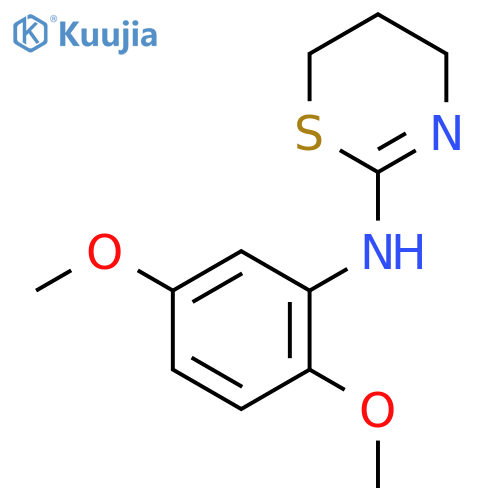 N-(2,5-Dimethoxyphenyl)-5,6-dihydro-4H-1,3-thiazin-2-amine structure