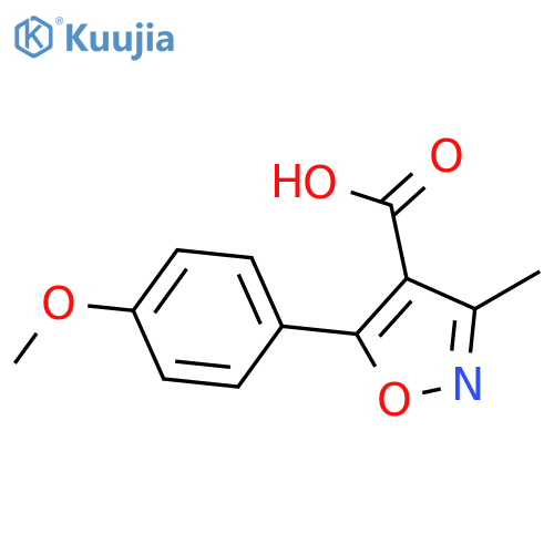 4-Isoxazolecarboxylicacid, 5-(4-methoxyphenyl)-3-methyl- structure