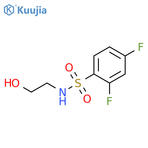 2,4-difluoro-N-(2-hydroxyethyl)benzene-1-sulfonamide structure