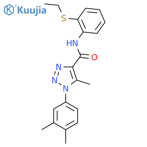1-(3,4-dimethylphenyl)-N-2-(ethylsulfanyl)phenyl-5-methyl-1H-1,2,3-triazole-4-carboxamide structure