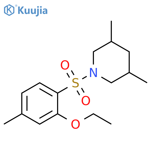 1-(2-ethoxy-4-methylbenzenesulfonyl)-3,5-dimethylpiperidine structure
