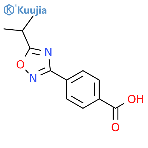4-(5-Isopropyl-1,2,4-oxadiazol-3-yl)benzoic acid structure