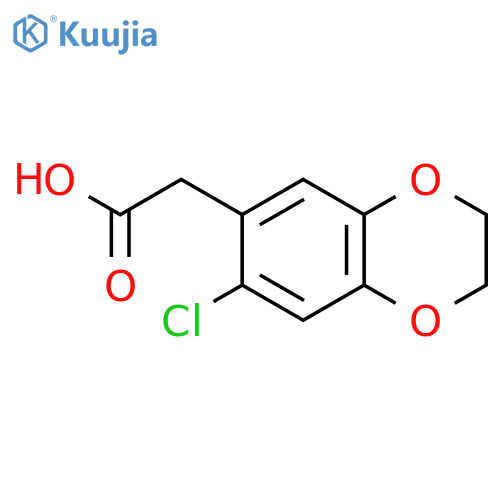 (7-Chloro-2,3-dihydro-1,4-benzodioxin-6-yl)acetic Acid structure