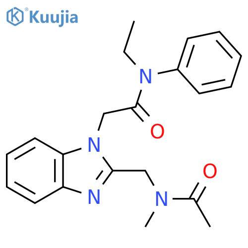 N-(1-{ethyl(phenyl)carbamoylmethyl}-1H-1,3-benzodiazol-2-yl)methyl-N-methylacetamide structure