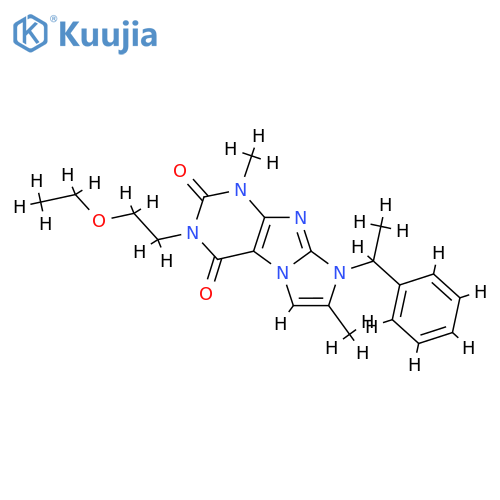 3-(2-ethoxyethyl)-1,7-dimethyl-8-(1-phenylethyl)-1H,2H,3H,4H,8H-imidazo1,2-gpurine-2,4-dione structure