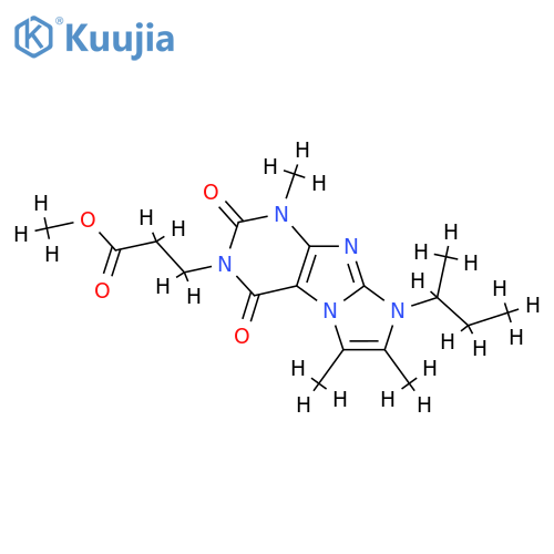 methyl 3-8-(butan-2-yl)-1,6,7-trimethyl-2,4-dioxo-1H,2H,3H,4H,8H-imidazo1,2-gpurin-3-ylpropanoate structure
