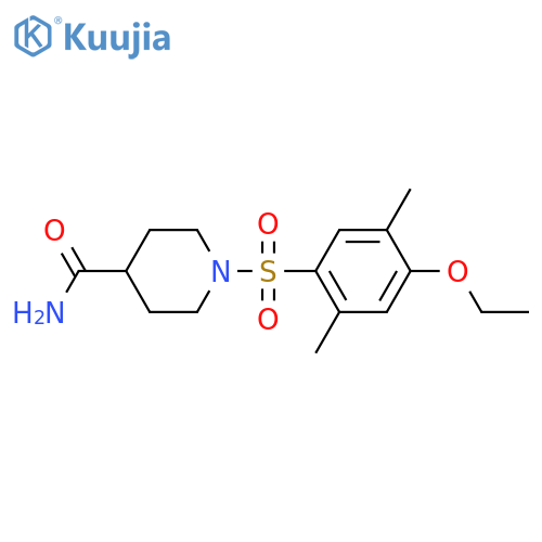 1-(4-ethoxy-2,5-dimethylbenzenesulfonyl)piperidine-4-carboxamide structure