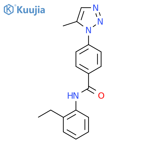 N-(2-ethylphenyl)-4-(5-methyl-1H-1,2,3-triazol-1-yl)benzamide structure