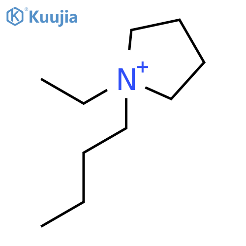 Pyrrolidinium, 1-butyl-1-ethyl- structure