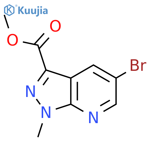 Methyl 5-bromo-1-methyl-1H-pyrazolo[3,4-B]pyridine-3-carboxylate structure