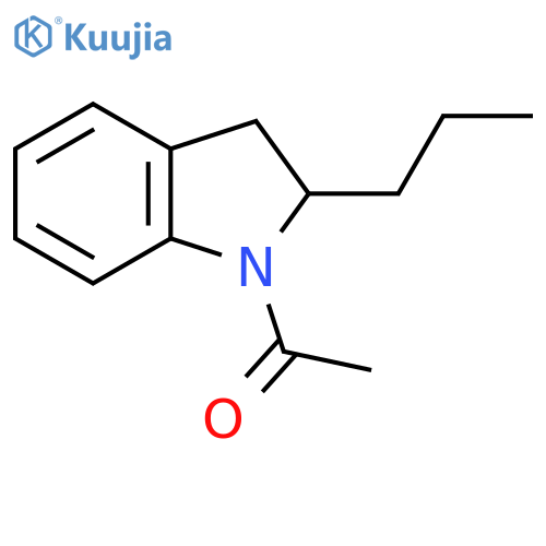Ethanone, 1-(2,3-dihydro-2-propyl-1H-indol-1-yl)-, (-)- structure