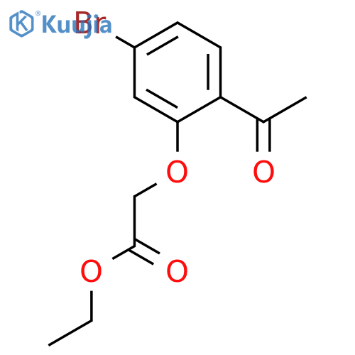 ACETIC ACID, (2-ACETYL-5-BROMOPHENOXY)-, ETHYL ESTER structure