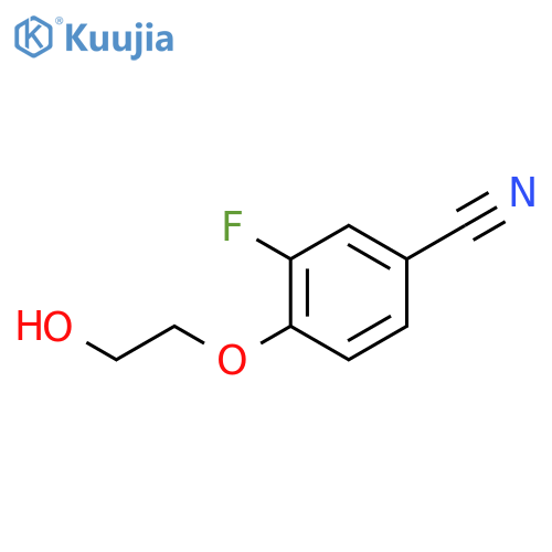 Benzonitrile, 3-fluoro-4-(2-hydroxyethoxy)- structure