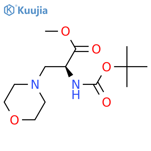 methyl (S)-2-((tert-butoxycarbonyl)amino)-3-morpholinopropanoate structure