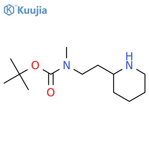tert-butyl N-methyl-N-[2-(piperidin-2-yl)ethyl]carbamate structure