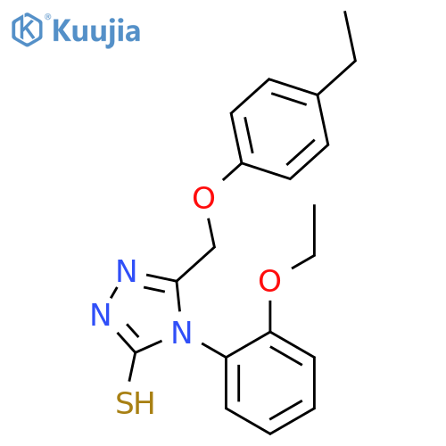 4-(2-Ethoxy-phenyl)-5-(4-ethyl-phenoxymethyl)-4H-[1,2,4]triazole-3-thiol structure