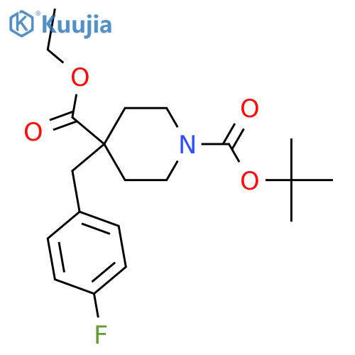 1-tert-Butyl 4-ethyl 4-(4-fluorobenzyl)-piperidine-1,4-dicarboxylate structure