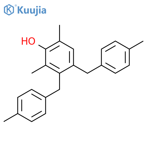 Phenol, 2,6-dimethyl-3,4-bis[(4-methylphenyl)methyl]- structure