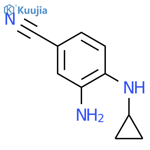 3-amino-4-(cyclopropylamino)benzonitrile structure