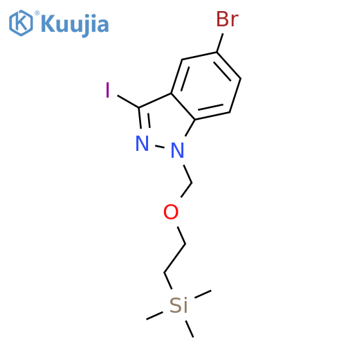 5-Bromo-3-iodo-1-((2-(trimethylsilyl)ethoxy)methyl)-1H-indazole structure