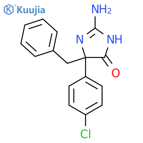2-Amino-5-benzyl-5-(4-chlorophenyl)-4,5-dihydro-1H-imidazol-4-one structure